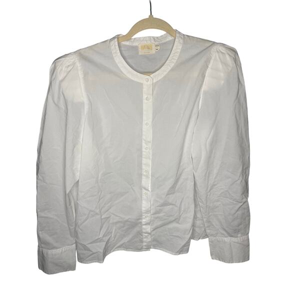 Nation LTD Tallulah Bold Shoulder Button Down Blouse Size L - Picture 1 of 4